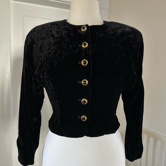 Vintage Velvet Jacket - Anne Klein - Picture 7 of 9